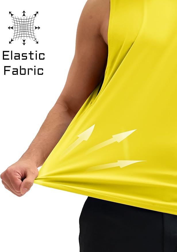 MAGCOMSEN Mens Workout Tank Tops Undershirt Cotton Muscle Athletic Sleeveless Shirts for Gym