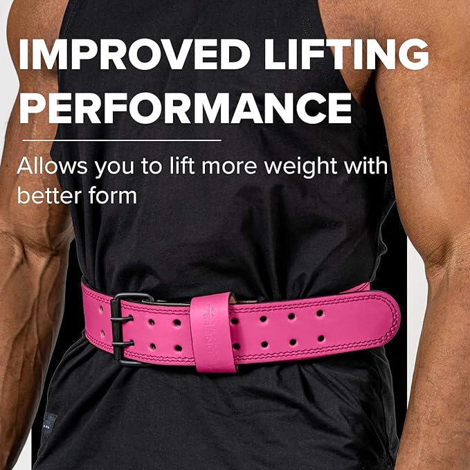 7mm Leather Weight Lifting Belt (IPF, USAPL, USPA, IPL USAW & IWF Approved) - 4" to 2” Tapered Premium Weightlifting Belt for Olympic Lifting, Powerlifting, Cross training, Gym, Workout & Weight Training - Weightlifting Belts for Men and Women