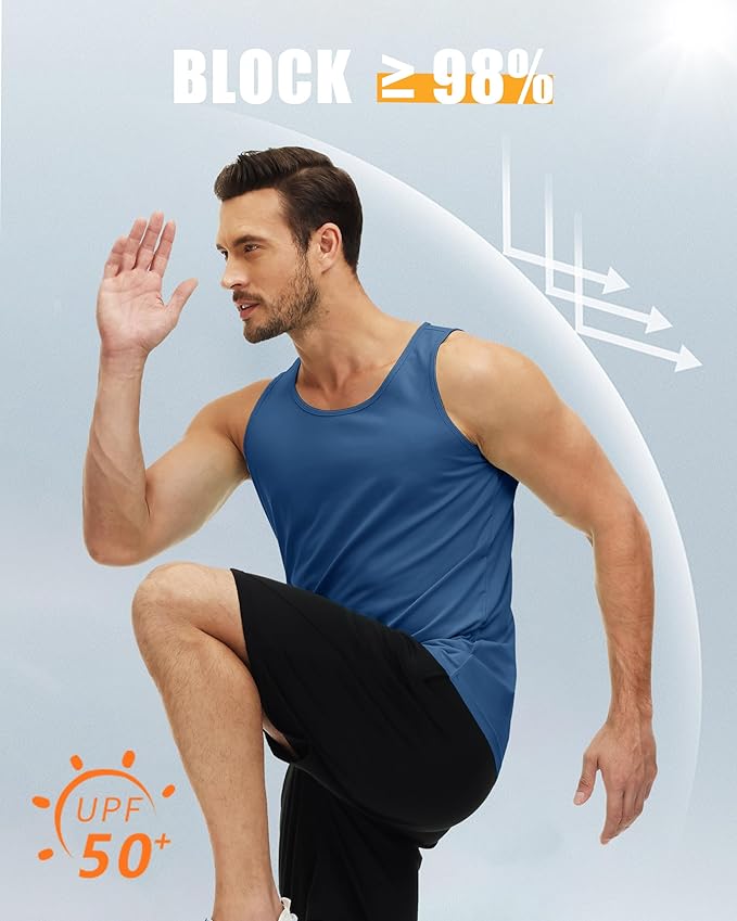 MAGCOMSEN Mens Workout Tank Tops Undershirt Cotton Muscle Athletic Sleeveless Shirts for Gym