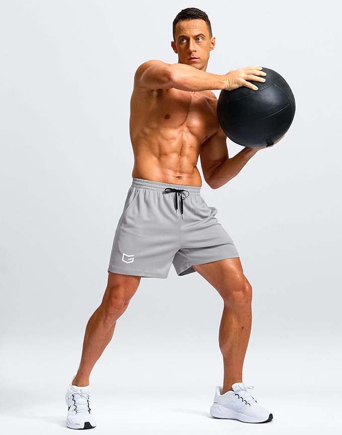 G Gradual Men's Athletic Workout Shorts with Pockets 5"/7"/9" Lightweight Quick Dry Gym Basketball Running Shorts for Men