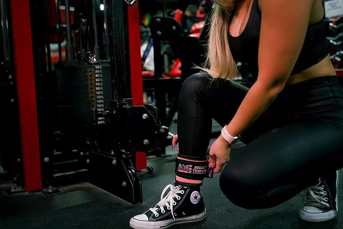 Ankle Straps for Cable Machines Double D-Ring Gym Adjustable Neoprene Premium Cuffs to Enhance Legs Abs & Glutes Kickbacks Workouts Leg Curls Extensions Booty Hip Abductors Exercise for Men & Women