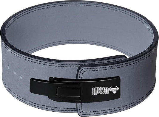 IBRO Powerlifting Lever Gym Belt – Power 8MM, 10MM or 13MM Extreme Heavy Duty Genuine Leather Belts - Squats Deadlifts Bodybuilding Weight Lifting IPF Power Lifting Strongman for Men