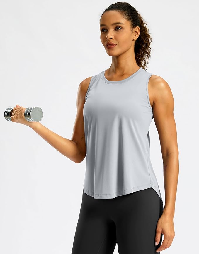 G Gradual Workout Tank Top for Women Sleeveless Athletic Yoga Tops High Neck Quick Dry Running Tennis Sports Shirts for Women