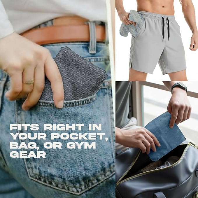 ARMORAY Sweat Absorbing Towel Handkerchief – Quick-Dry Microfiber Gym Towels for Face, Hands & Body – Workout Towel for Men, Sport Rag, Perfect for Tennis, Pickleball & Sauna Use by Women