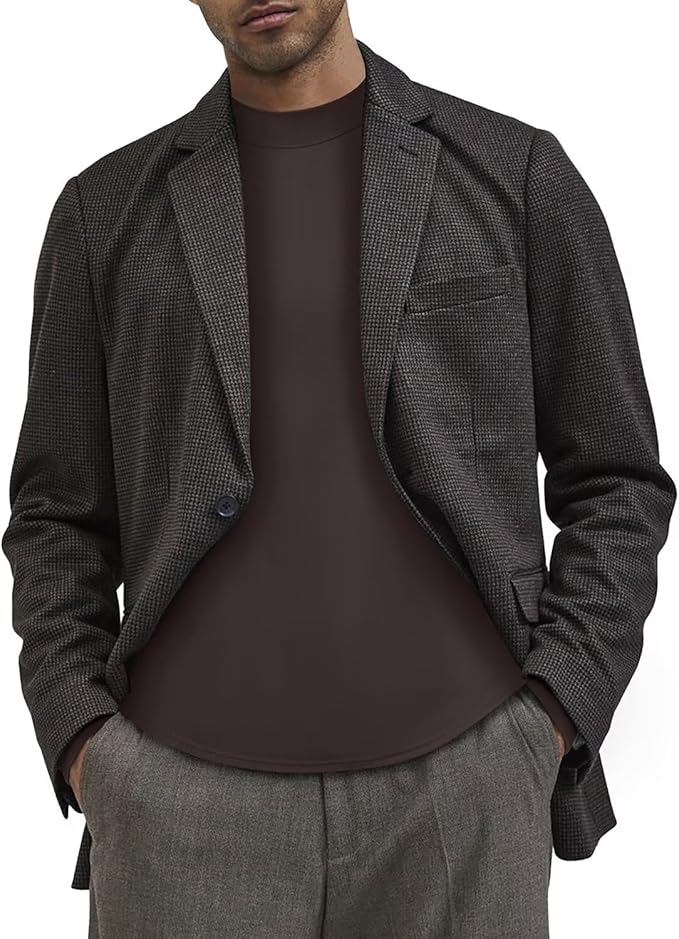 Men's Fashion Shirts Long Sleeve Mock Turtleneck T-Shirts Casual Thermal Undershirt Tops