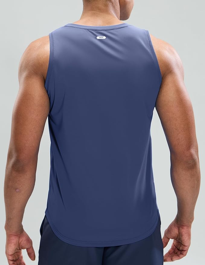 MIER Men's Tank Tops Workout Sleeveless Tee Shirts Muscle Athletic Gym Running Beach Tanks for Men, Quick Dry