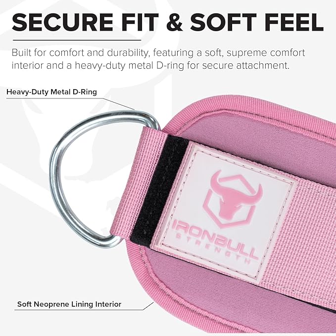 Women's Ankle Strap for Cable Machines & Resistance Bands: Gym & Home Workout Cuff Attachment for Leg Extensions, Kickbacks, Hip Abductors - Booty Exercises