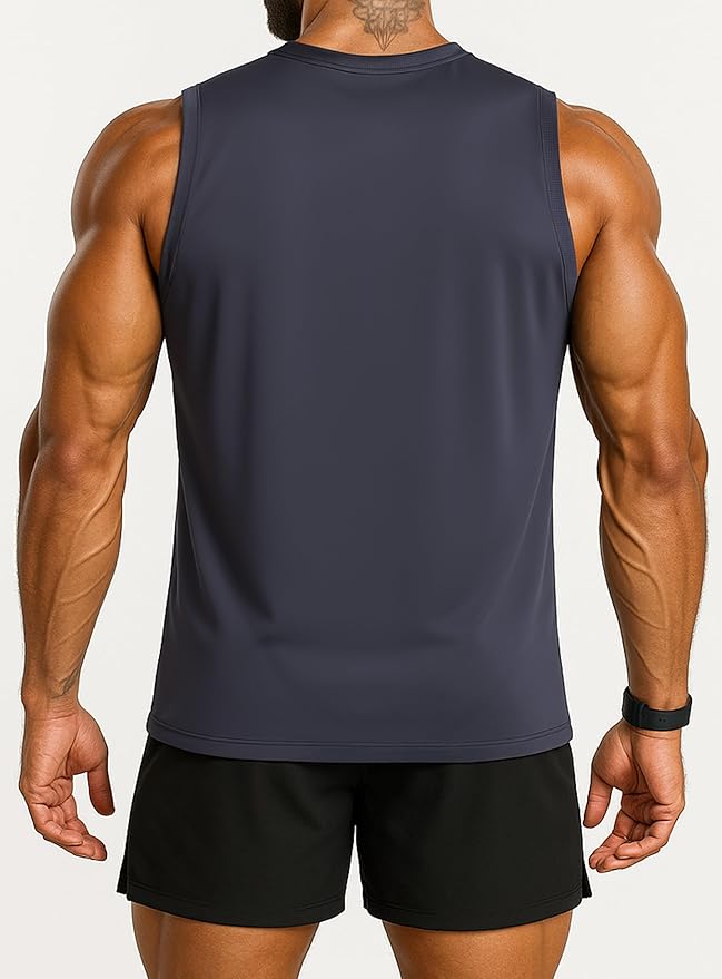 Men's Athletic Tank Tops Sleeveless Muscle Shirts Workout Running Bodybuilding Gym Tanks