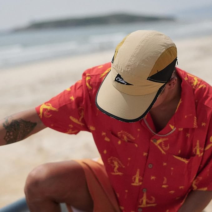 Vintage American-Style Sports Sunscreen Baseball Cap,Outdoor Camping Sunshade Waterproof and Non-Slip Surfing Hat Water Sport