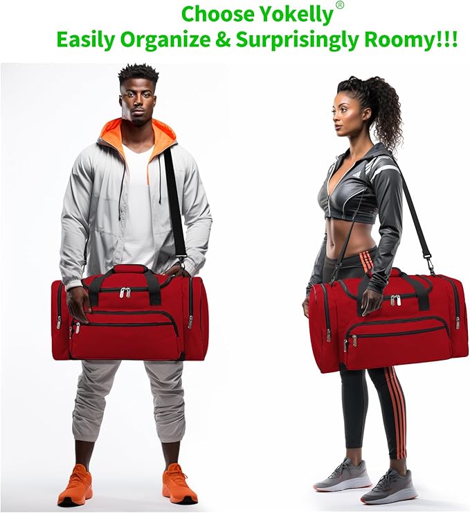 Sports Duffel Bag 20 inch for Travel Gym - Red