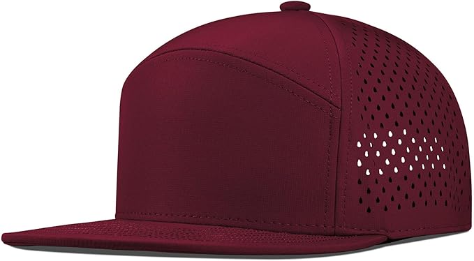 Performance Snapback Hats for Men Women,Flat Bill Cap,Golf,Running,Workout