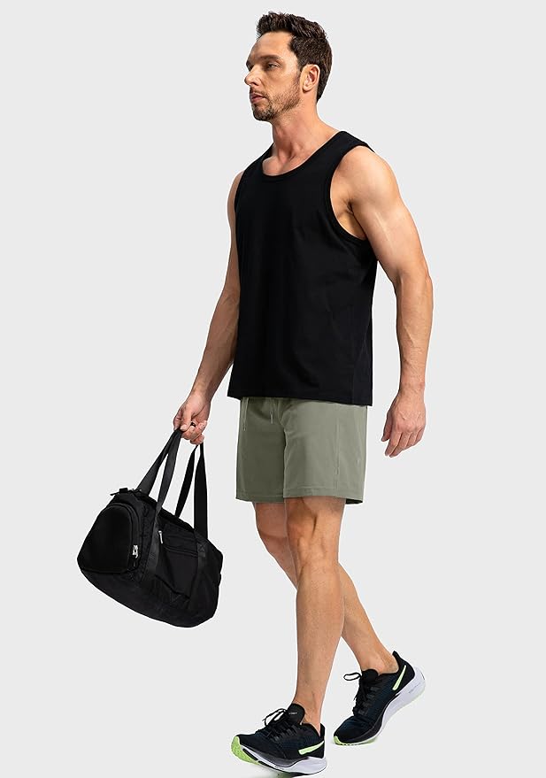 Men's Running Shorts with Zipper Pockets 9 Inch/ 7 Inch / 5 Inch Lightweight Quick Dry Gym Workout Athletic Shorts for Men