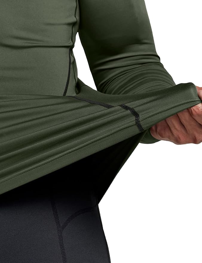 TSLA Men's Thermal Long Sleeve Compression Shirts, Athletic Base Layer Top, Winter Gear Running T-Shirt