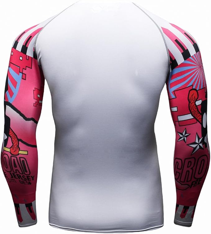 Men's Soft Slim Long Sleeve Dry-Fit Compression Gym Trainning Shirt