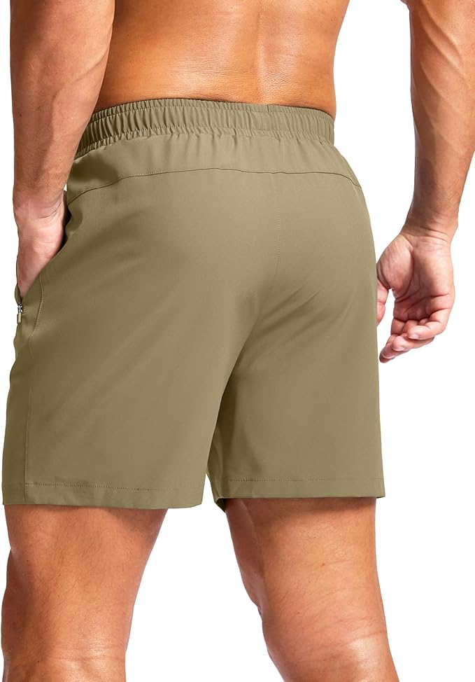 G Gradual Men's Athletic Running Shorts with Zipper Pockets Quick Dry 7"/ 5"/ 9" Workout Gym Shorts for Basketball Hiking