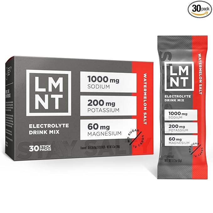 LMNT Zero Sugar Electrolytes - Watermelon Salt | Drink Mix | 30-Count
