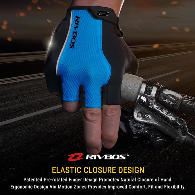 RIVBOS Cycling Gloves Bike Gloves for Men Women with Anti-Slip Shock-Absorbing Pad for Bicycle/Workout/Road Bike/Gym/Driving CHG001