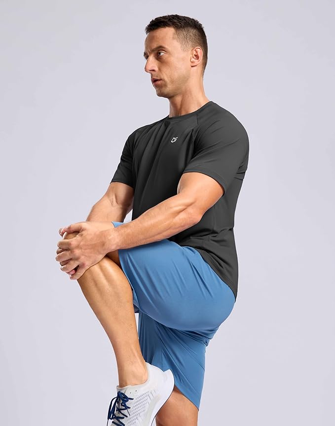 G Gradual Men's Workout Athletic T-Shirts Moisture Wicking Cooling Running Shirts Short Sleeve Performance Tee for Gym Tennis