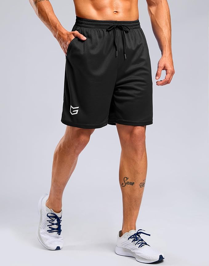 G Gradual Men's Athletic Workout Shorts with Pockets 5"/7"/9" Lightweight Quick Dry Gym Basketball Running Shorts for Men