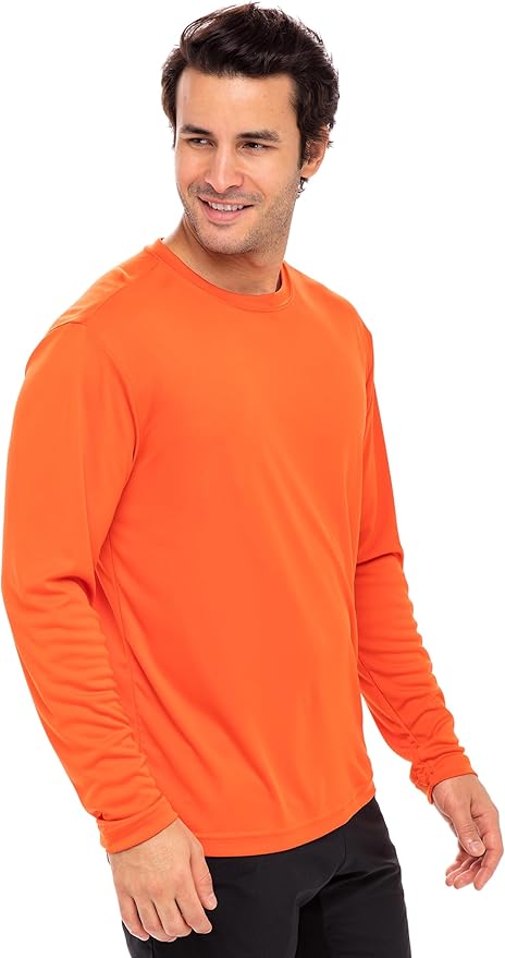 Men's Long Sleeve Moisture Wicking Athletic Shirts, Dry Fit Long Sleeve UV Protection Shirts Men for Workout, Running, Hiking