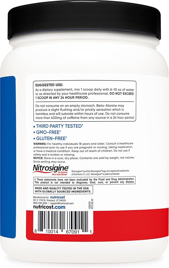 Nutricost Pre-X Xtreme Pre-Workout Complex Powder, Fruit Punch, 60 Servings, Vegetarian, Non-GMO and Gluten Free