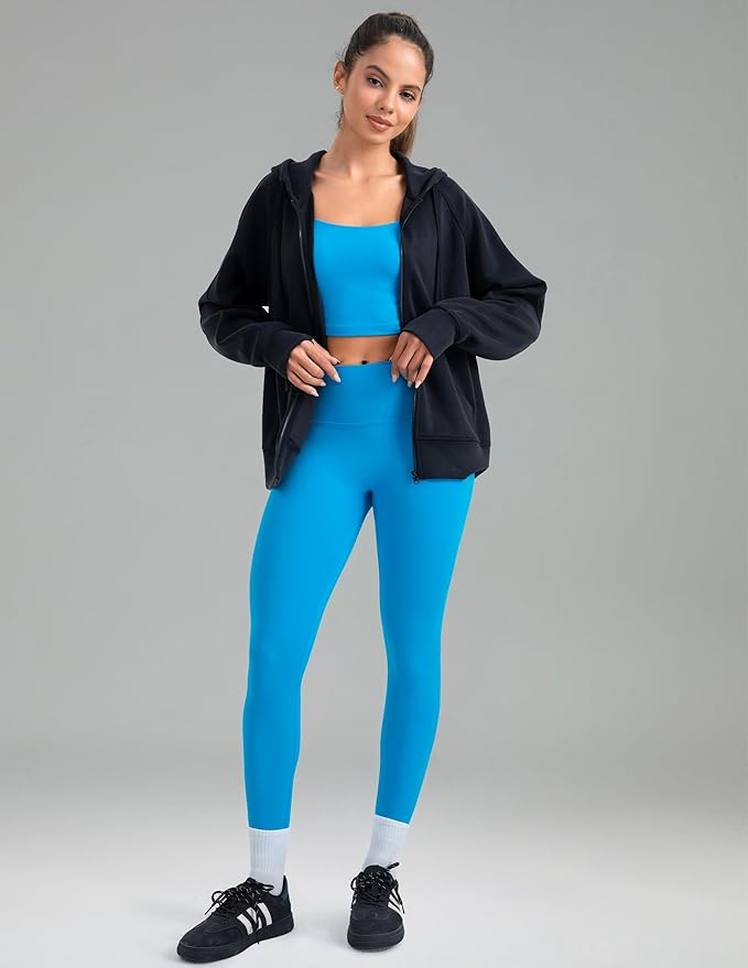 Colorfulkoala Dreamlux No Front Seam Leggings for Women 25"/28" Inseam, Seamless High Waisted Buttery Soft Yoga Pants