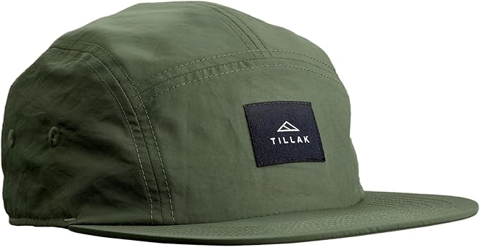 Tillak Wallowa Camp Hat, Lightweight Nylon 5 Panel Cap with Snap Closure