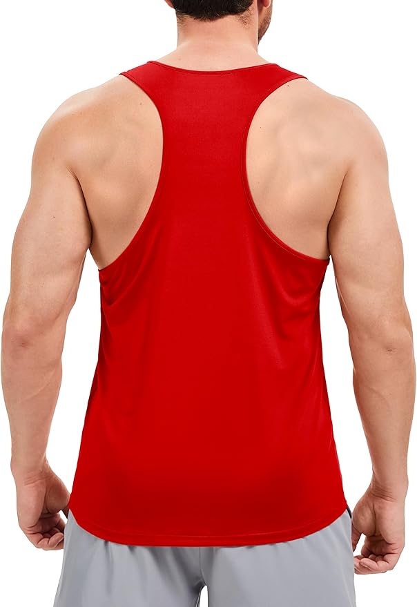 TACVASEN Mens Workout Tank Top UPF 80+ Y-Back Muscle Shirts Quick Dry Sleeveless Tee Shirt for Swim Beach Gym Athletic