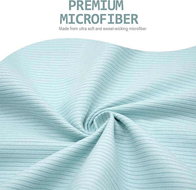 Eunzel Quick Dry Camping Towel, Microfibre Ribbed Towel Travel Towel 3 Sizes 1 Pack Fast Drying Towel Set for Camping, Beach, Gym, Sports, Yoga & Swimming Pool, Green