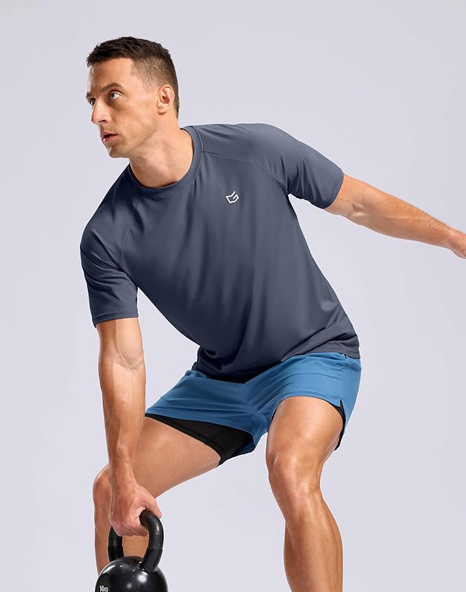 G Gradual Men's Workout Athletic T-Shirts Moisture Wicking Cooling Running Shirts Short Sleeve Performance Tee for Gym Tennis