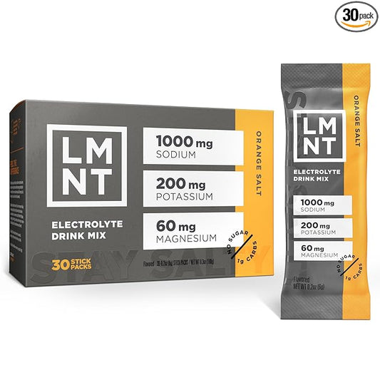Drink LMNT Zero Sugar Electrolytes - Orange Salt | Drink Mix | 30-Count