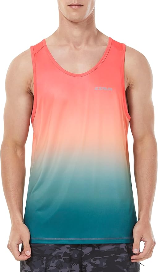 EZRUN Men's Quick Dry Sport Tank Top for Bodybuilding Gym Athletic Jogging Running,Fitness Training Workout Sleeveless Shirts