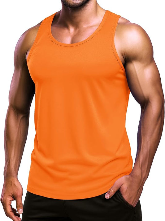 Boladeci Men's Tank Top Workout Athletic Quick Dry UPF 50+ Sun Protection Lightweight Summer Beach Gym Sleeveless Shirts