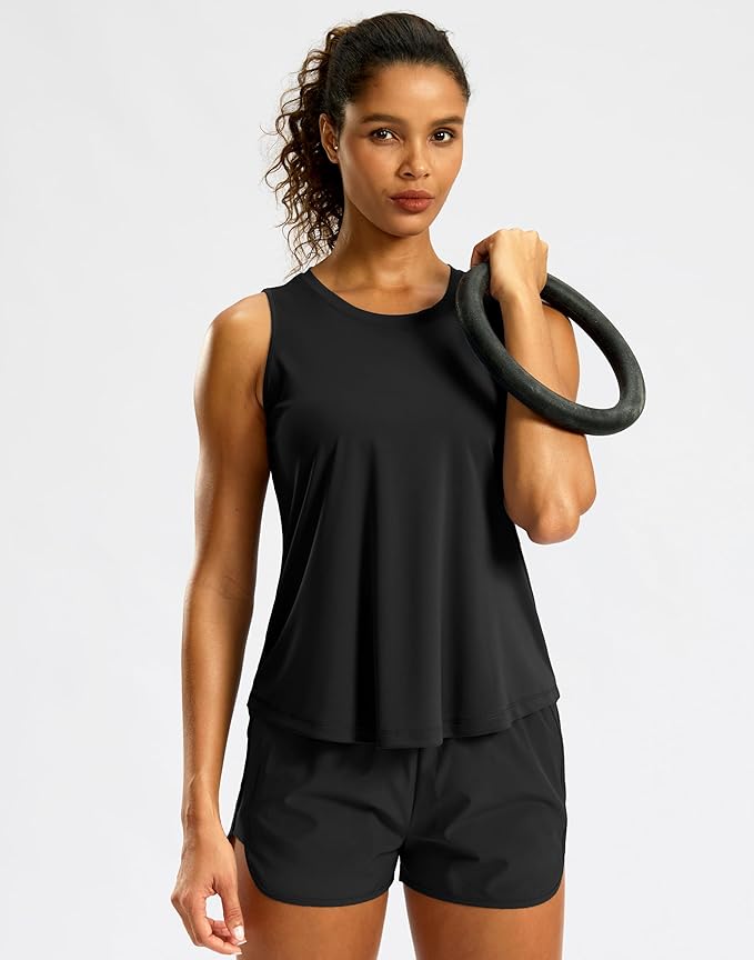 G Gradual Workout Tank Top for Women Sleeveless Athletic Yoga Tops High Neck Quick Dry Running Tennis Sports Shirts for Women