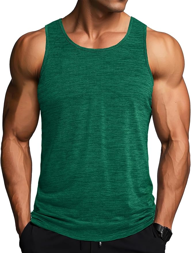 MAGCOMSEN Mens Workout Tank Tops Undershirt Cotton Muscle Athletic Sleeveless Shirts for Gym