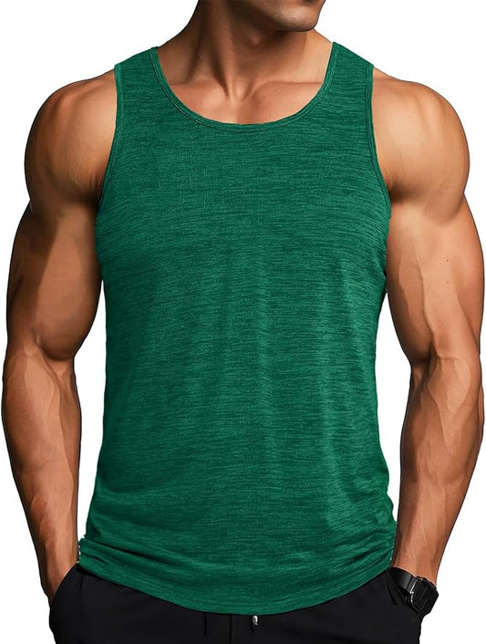 MAGCOMSEN Mens Workout Tank Tops Undershirt Cotton Muscle Athletic Sleeveless Shirts for Gym