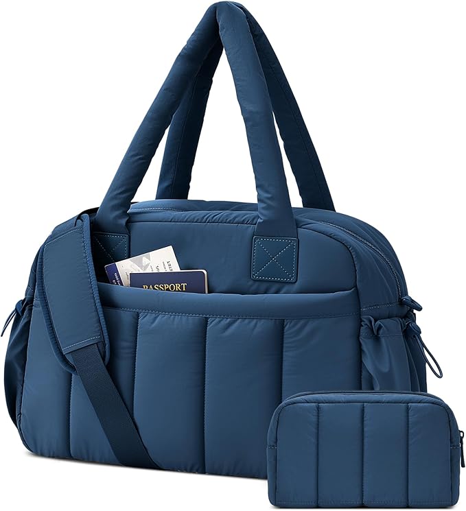 oscaurt Gym Bag for Women Lightweight Duffle Bag for Travel with Toiletry Pouch Water Resistant Carry On Weekender Overnight Duffel