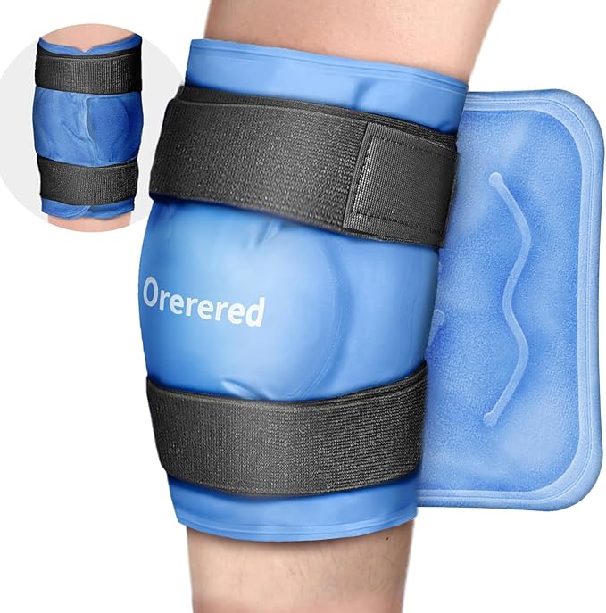 Ice Pack for Knees Reusable Cold Pack for Injuries, Knee Gel Ice Pack Wrap Pain Relief Replacement Surgery, Swelling, Meniscus Tear, ACL, Sports Injuries Blue