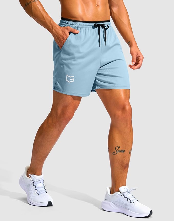 G Gradual Men's Running Athletic Shorts with Zipper Pocket 5"/ 7" Lightweight Quick Dry Gym Workout Shorts for Tennis Active