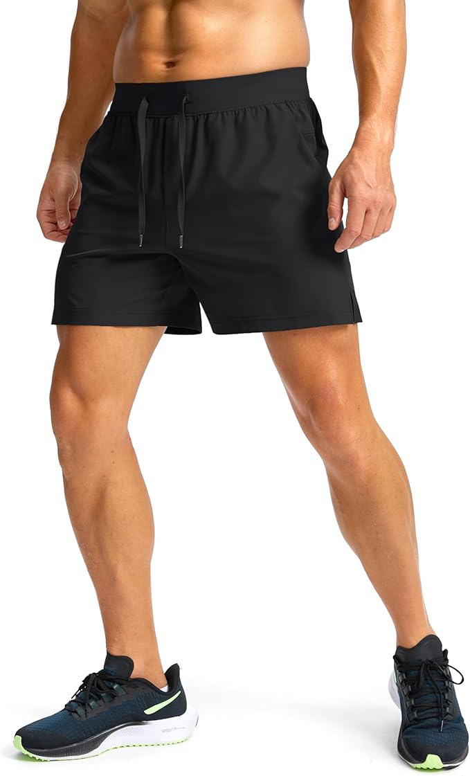 Men's Running Shorts with Zipper Pockets 9 Inch/ 7 Inch / 5 Inch Lightweight Quick Dry Gym Workout Athletic Shorts for Men