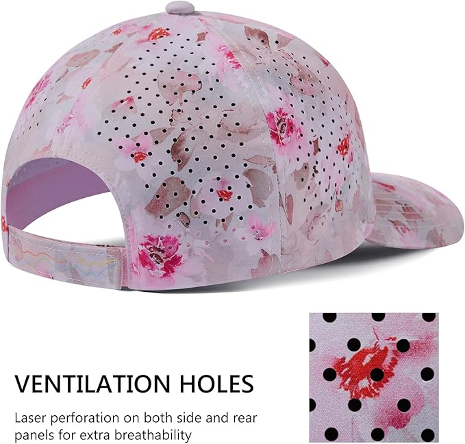 UPF 50+ Performance Water Resistant Baseball Cap Lightweight Breathable Hat Golf Running Boat Hiking for Men Women