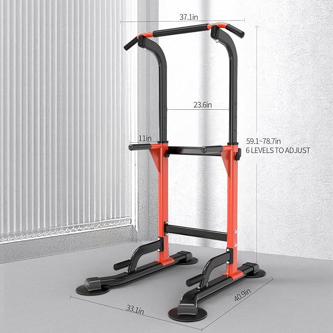 Dip Station - Home Gym Strength Training Pull-Ups Dip-Ups 330Lbs