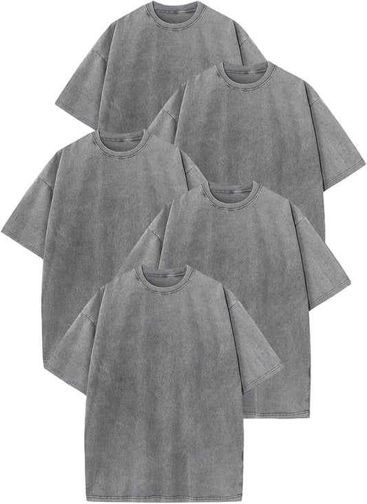 Workout T Shirts for Men Oversized Gym Loose Fit Tshirt Heavy Cotton Washed Vintage Faded Sleeping Tee Unisex Tops