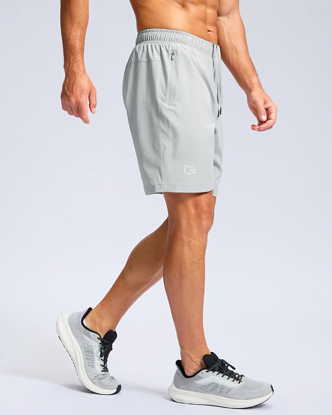 G Gradual Men's Athletic Running Shorts with Zipper Pockets Quick Dry 7"/ 5"/ 9" Workout Gym Shorts for Basketball Hiking