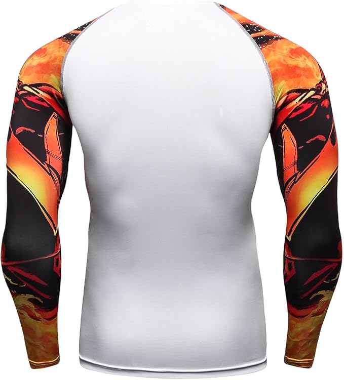 Men's Soft Slim Long Sleeve Dry-Fit Compression Gym Trainning Shirt