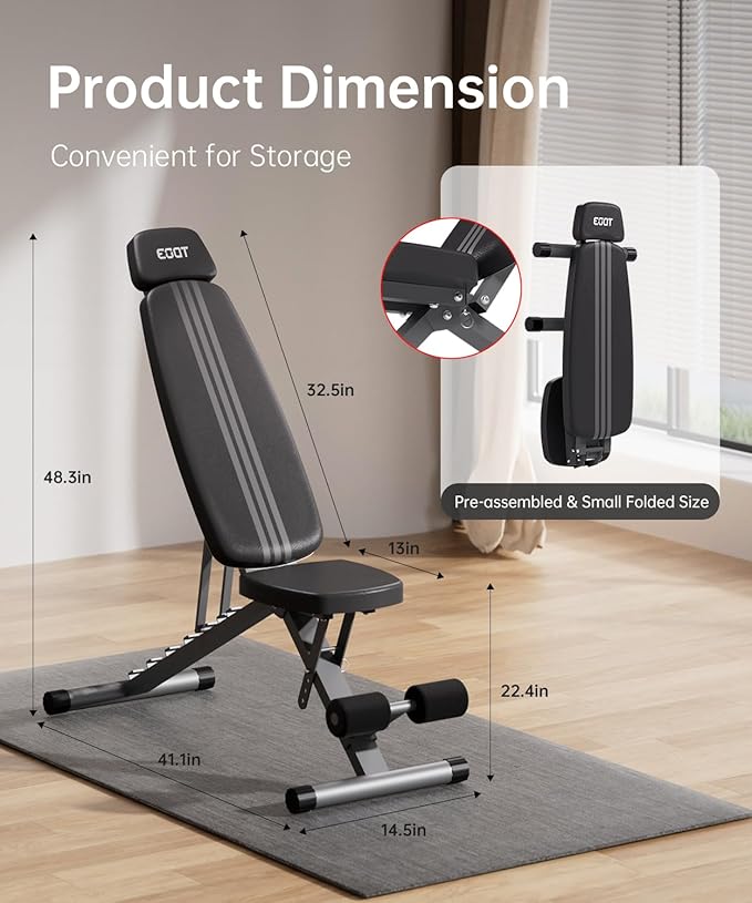 Adjustable Weight Bench for Home Gym, Heavy Duty Workout Bench Up to 880/1500 LBS, Decline Incline Strength Training Bench for Full Body Exercise