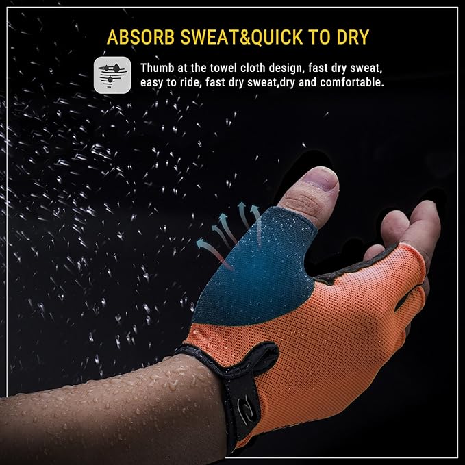 RIVBOS Cycling Gloves Bike Gloves for Men Women with Anti-Slip Shock-Absorbing Pad for Bicycle/Workout/Road Bike/Gym/Driving CHG001