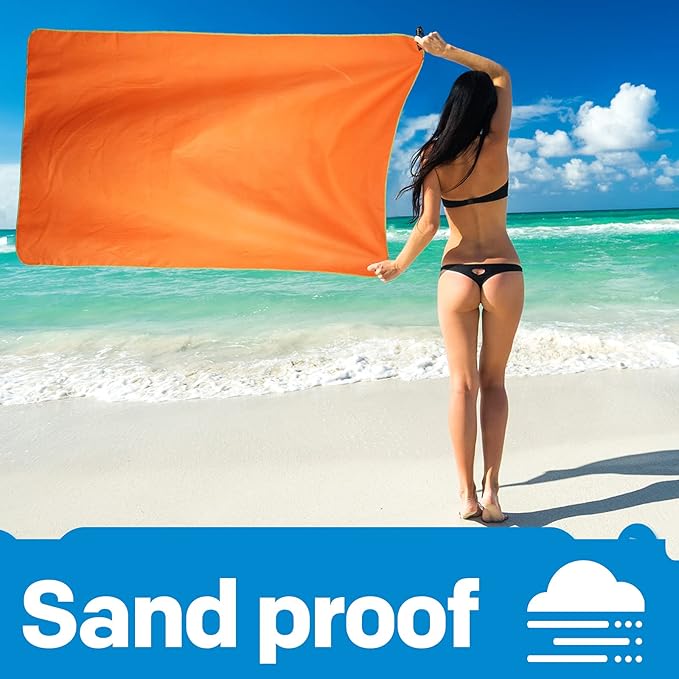 HOEAAS 2 Pack Microfiber Camping Towels, Quick Dry Towel, Super Absorbent Ultra Compact Travel Towel Soft Lightweight Sports Towel for Sweat Fast Drying Towels for Pool,Gym,Hiking,Backpacking,Fitness