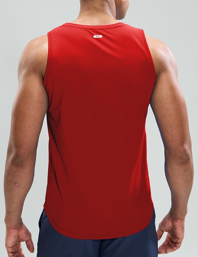 MIER Men's Tank Tops Workout Sleeveless Tee Shirts Muscle Athletic Gym Running Beach Tanks for Men, Quick Dry