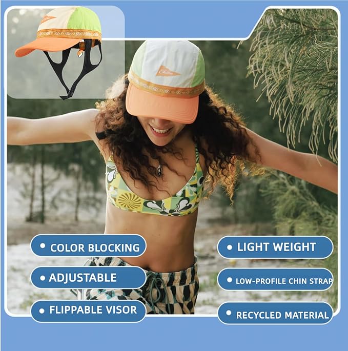 Vintage American-Style Sports Sunscreen Baseball Cap,Outdoor Camping Sunshade Waterproof and Non-Slip Surfing Hat Water Sport